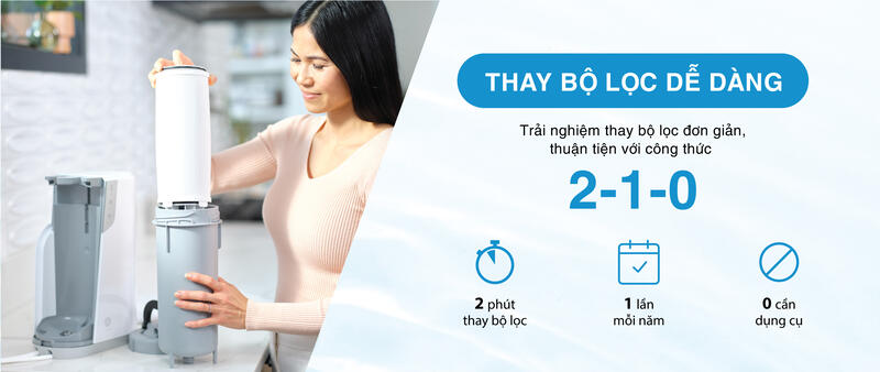 Thay bộ lọc dễ dàng - công thức 2-1-0